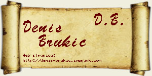 Denis Brukić vizit kartica